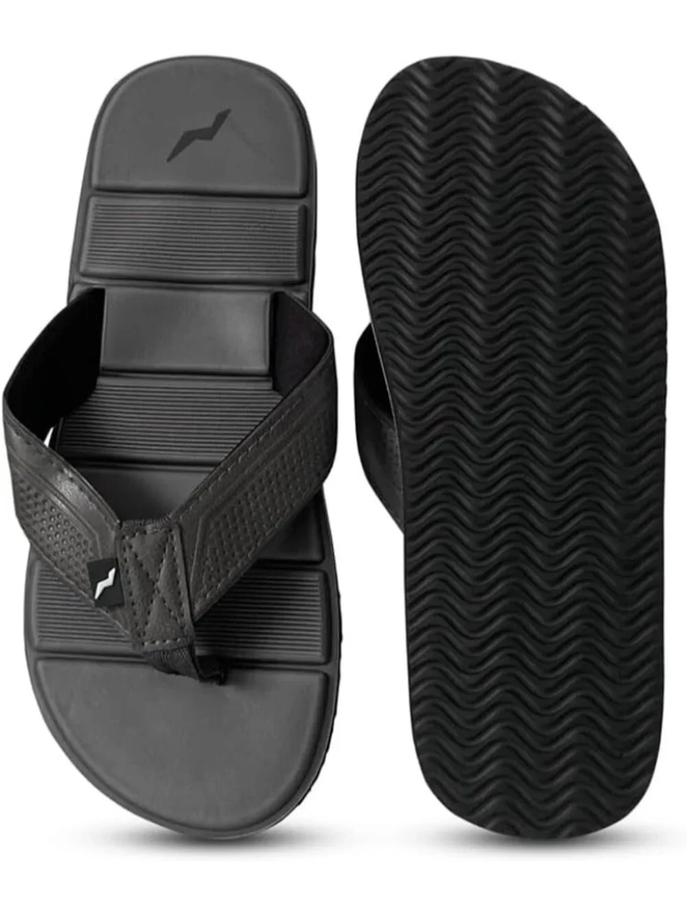 Norty Thong Men's Black Grey Footwear For Summer Comfortable Sandals Casual